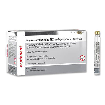 Septocaine Articaine 4% w/EPI 1:200,000 (50)