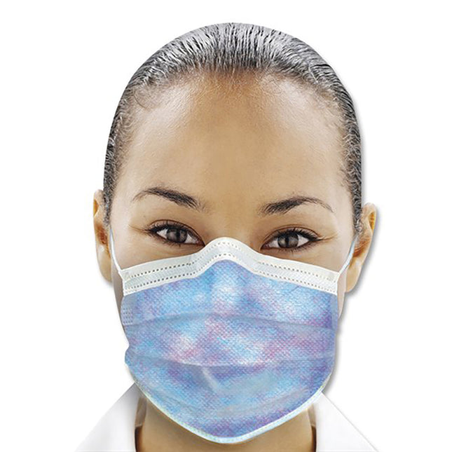 Crosstex Isofluid Plus Earloop Mask Level 1 Kaleidoscope (50)