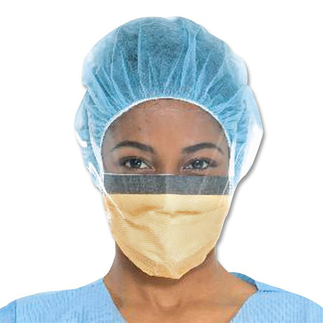 Fluidshield Earloop Mask w/ Visor Fog-Free Tie-on Level 3 Orange (25)