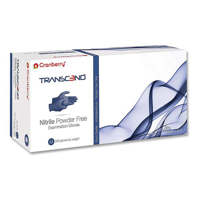Transcend Nitrile PF Exam Glove Matte Blue L (300)