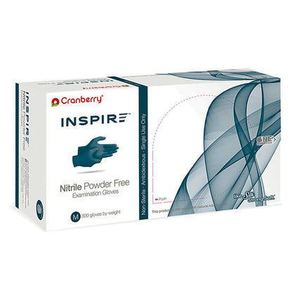 Inspire Nitrile PF Exam Glove Aegan Blue L (300)