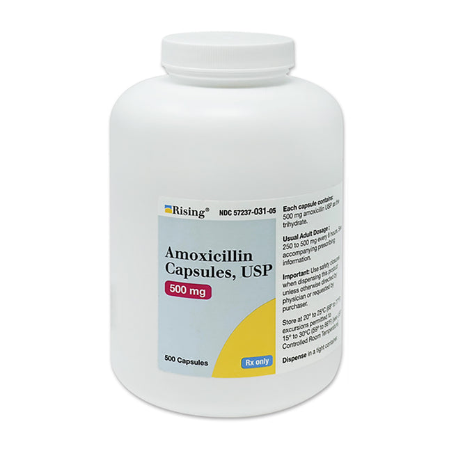 Amoxicillin USP 500mg Capsules (500)