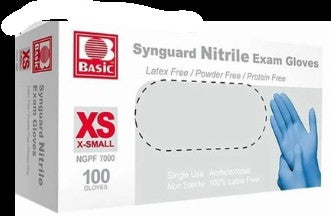 Synguard Nitrile PF Exam Glove Blue XS (100)
