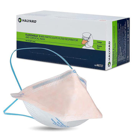 Fluidshield N95 Respirator Face Mask Orange Reg (35)