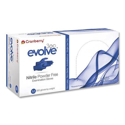 Cranberry Evolve Nitrile PF Exam Glove Blue S (300)