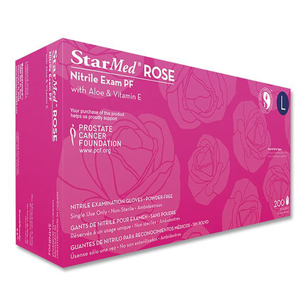 StarMed Rose Nitrile PF Glove L (200)