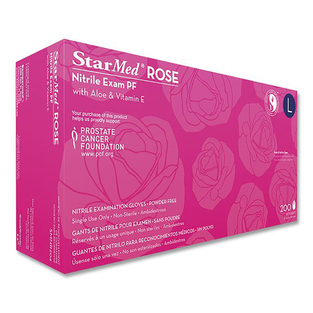 StarMed Rose Nitrile PF Glove L (200)
