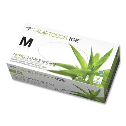 Medline AloeTouch Ice Nitrile PF Glove Green XL (180)