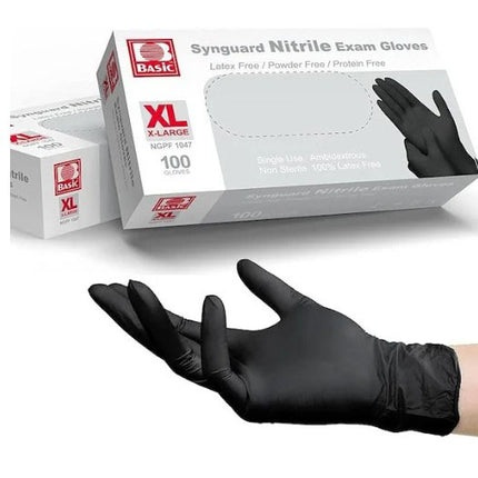 Synguard Nitrile PF Exam Glove Black XL (100)