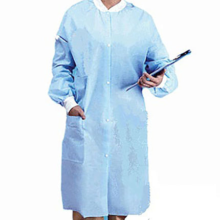 Safe-Dent Knee Length Lab Coats Sky Blue S (10)