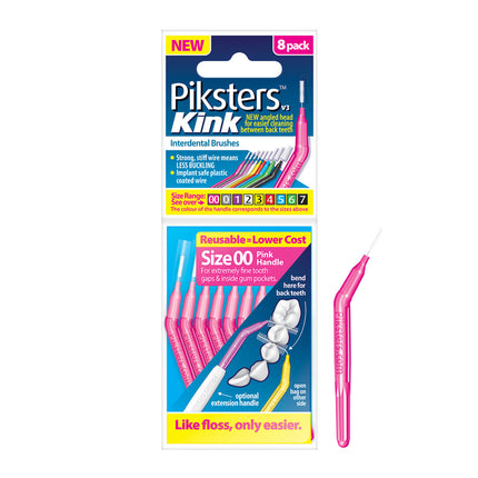 Piksters Kink Interdental Brushes-Size 00 (10)