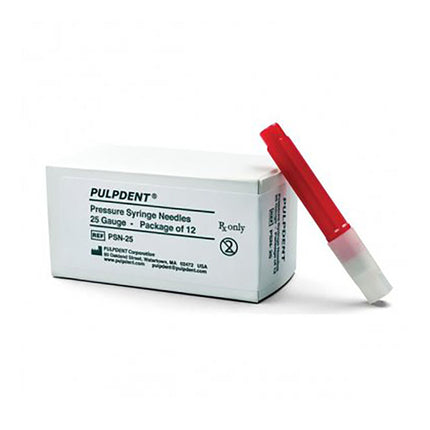 Pressure Syringe Needles 25ga Red (12)