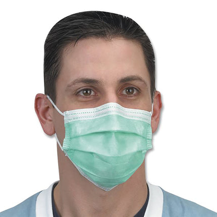 Crosstex Isofluid Earloop Mask Level 1 Green (50)