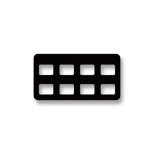 X-Ray Mounts Notched 6-Windows 6H (100)