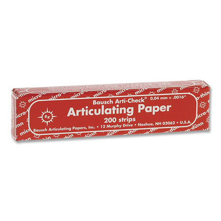 Bausch Articulating Paper Booklet 40u (.0016") Red BK-10 (200)