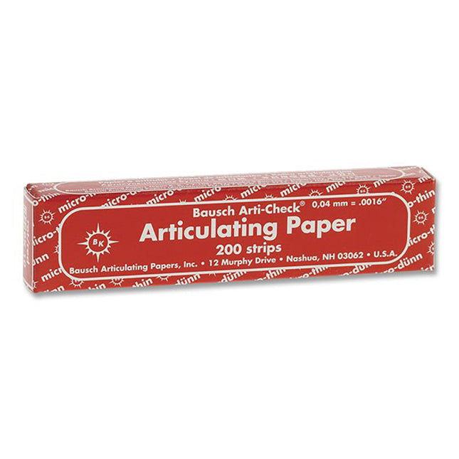 Bausch Articulating Paper Booklet 40u (.0016") Red BK-10 (200)