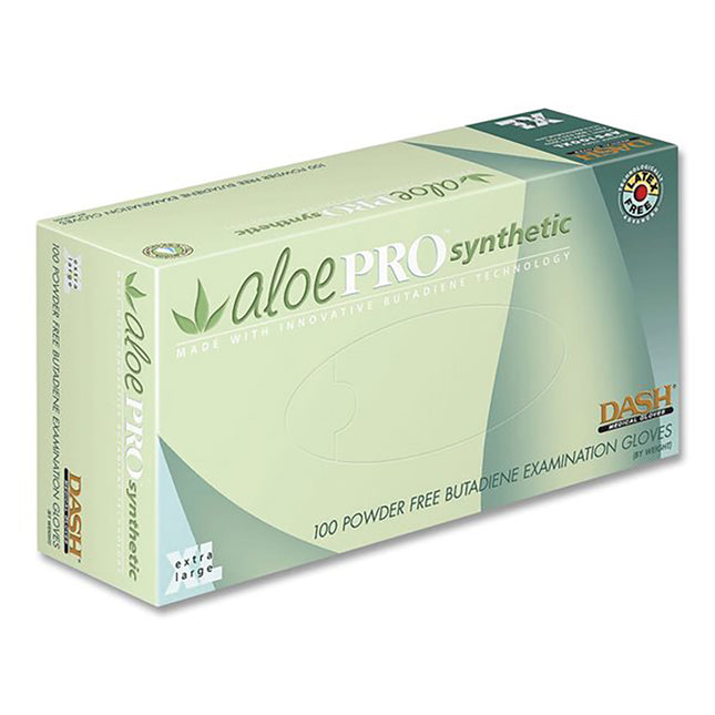 Dash AloePro Synthetic PF Exam Glove Green XS (100)