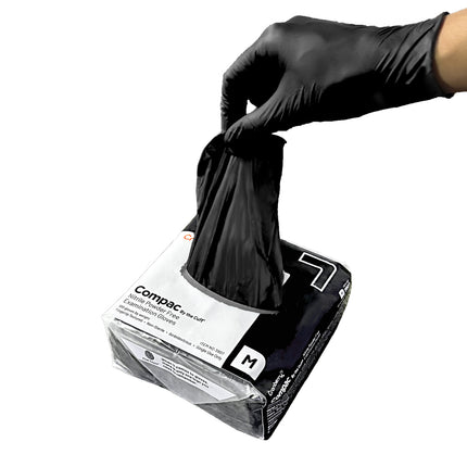 Cranberry Compac Nitrile Exam Glove Black M (100)