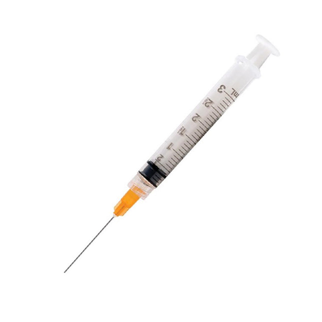 Monoject Endodontic Luer Lock Syringe 3cc 23ga x 1-1/4" Orange (100)