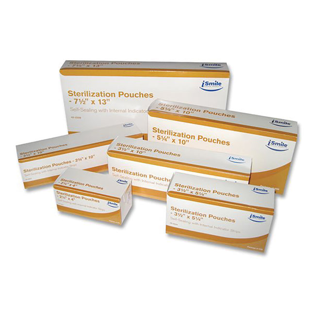 iSmile Sterilization Pouches Tinted Tri-Seal 2" x 9" (200)
