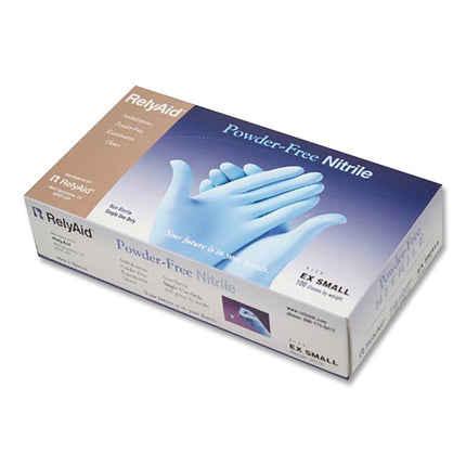 RelyAid Nitrile PF Glove Blue L (100)