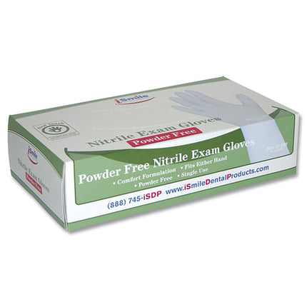 iSmile Nitrile PF Glove Blue L (100)