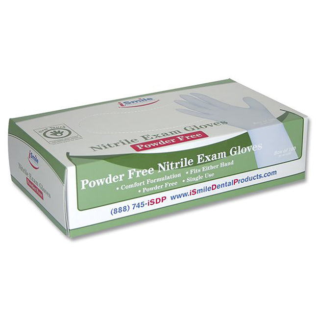 iSmile Nitrile PF Glove Blue L (100)