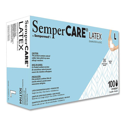 SemperCare Latex PF Exam Glove Natural M (100)