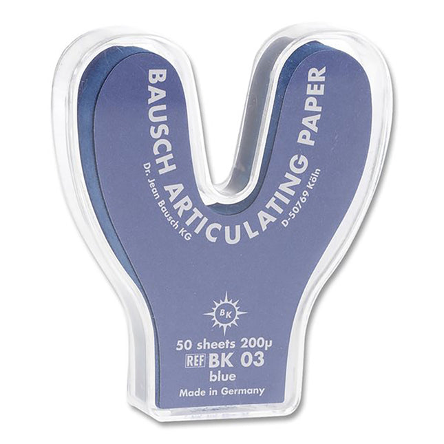 Bausch Articulating Paper Horseshoe 200u (.008") Blue BK-03 (50)