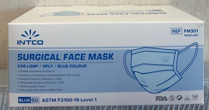 Intco Earloop Face Mask Level 1 Blue (50)